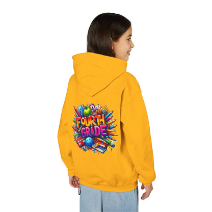 Fourth Grade Youth Hoodie — Colorful Back-to-School Kids Sweatshirt
