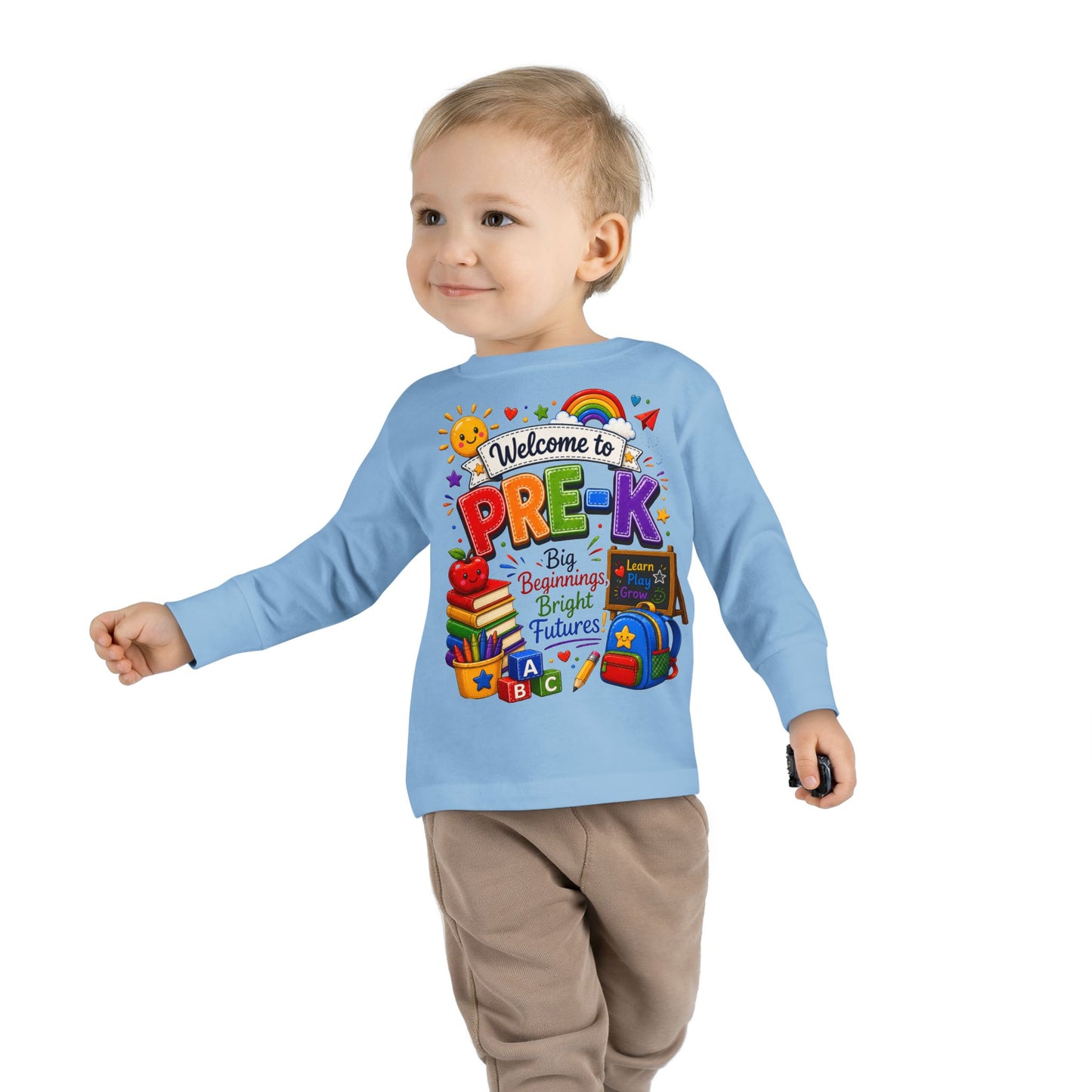 Welcome to Pre-K Toddler Long Sleeve Tee — Cute Back-to-School Preschool Shirt