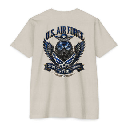 U.S. Air Force Skull Wings T-Shirt — Defend Protect Dominate Military Tee