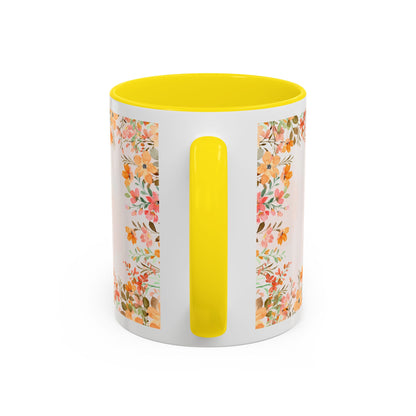 Life Began With You Mom Floral Accent Coffee Mug