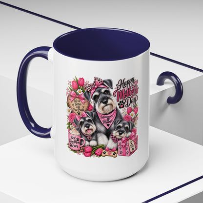 Mother's Day Schnauzer Coffee Mug — Happy Mother’s Day Dog Mom Accent Mug