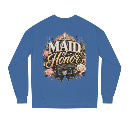 Maid of Honor Sweatshirt - Floral Crown Bridal Party Crewneck