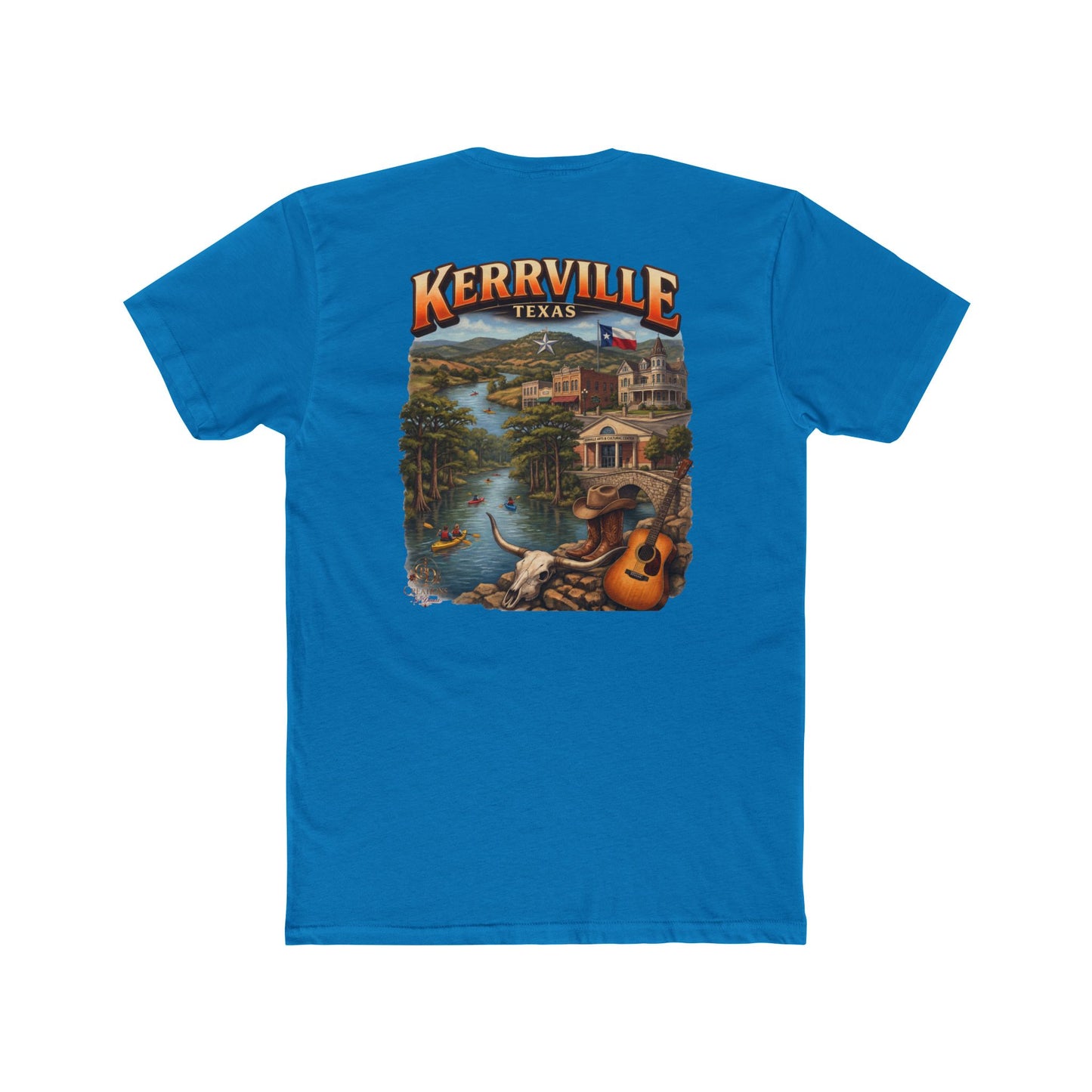 Kerrville Texas Scenic T-Shirt — Riverfront Guitar Vintage Travel Tee