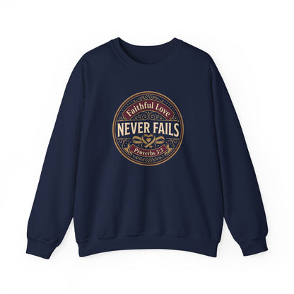 Faithful Love Never Fails - Proverbs 3:3  Sweatshirt