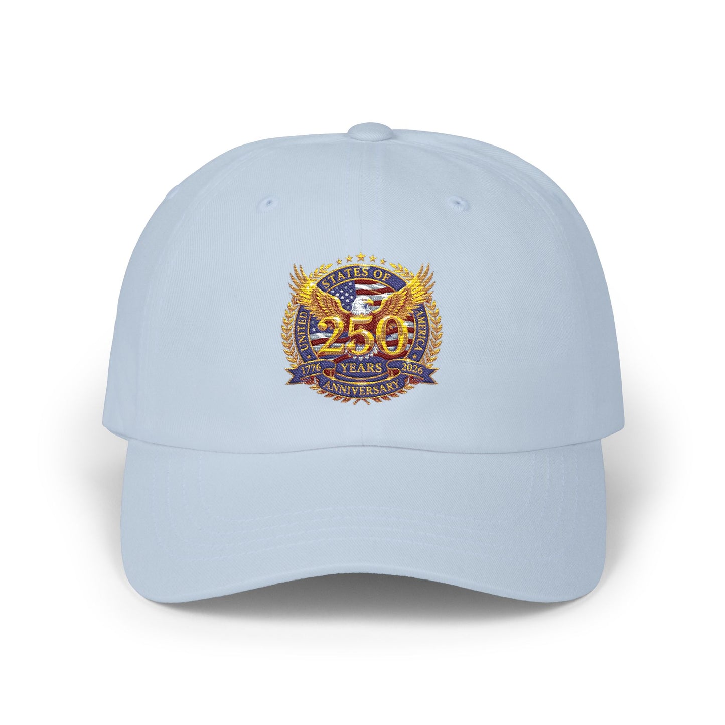 250 Years Commemorative Dad Cap – Vintage Gold Emblem Baseball Hat