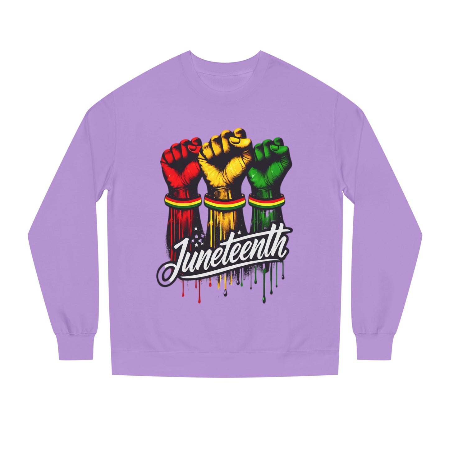 Juneteenth Fist Sweatshirt – Black Power Red Yellow Green Pride Crewneck