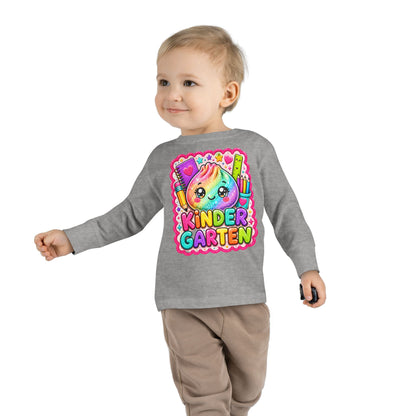 KinderGarten Cute Rainbow Character Toddler Long Sleeve Tee