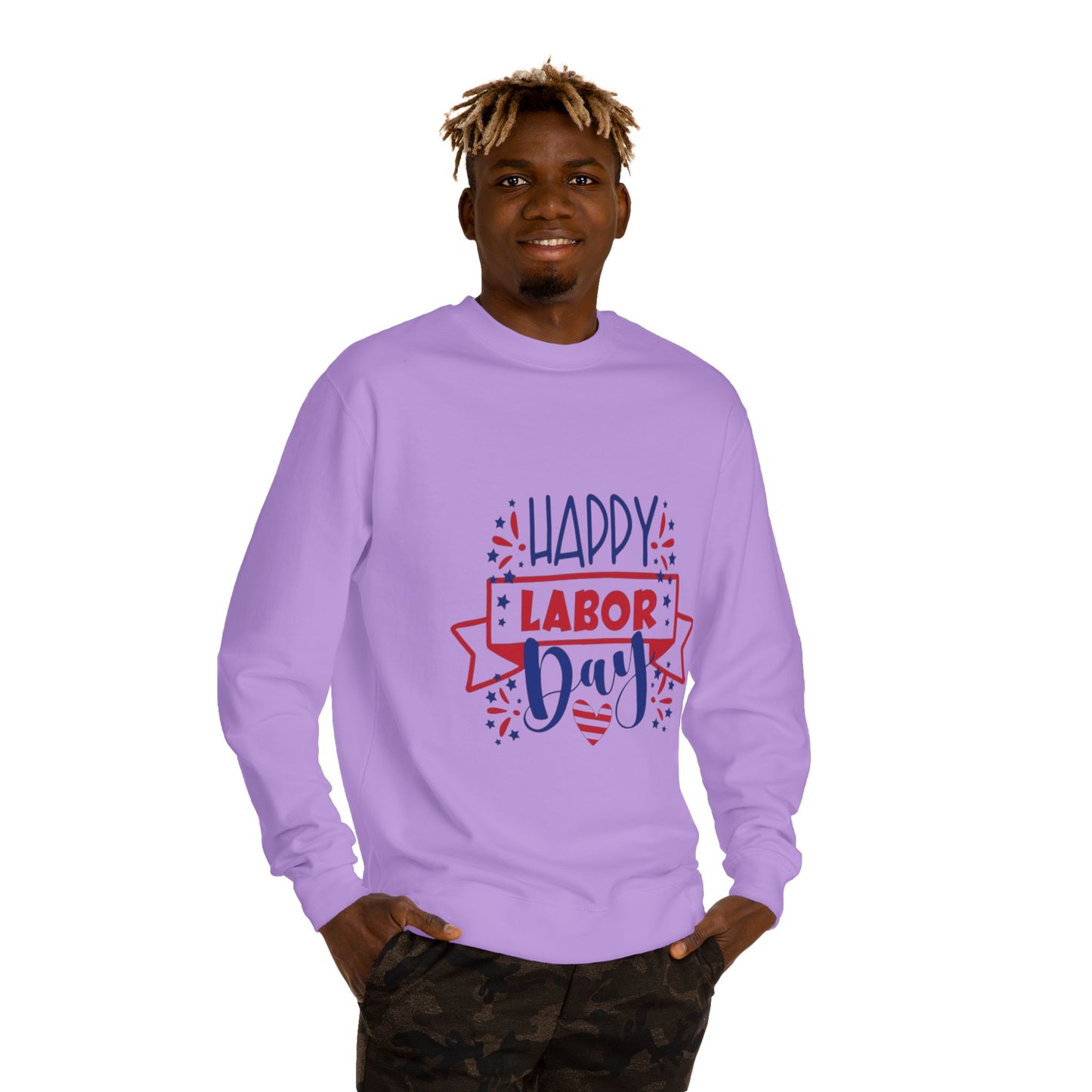 Labor Day Sweatshirt — "Happy Labor Day" Patriotic Crewneck