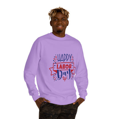 Labor Day Sweatshirt — "Happy Labor Day" Patriotic Crewneck