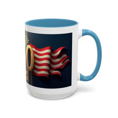 250th Anniversary Coffee Mug — United States of America 1776–2026 Patriotic Accent Mug