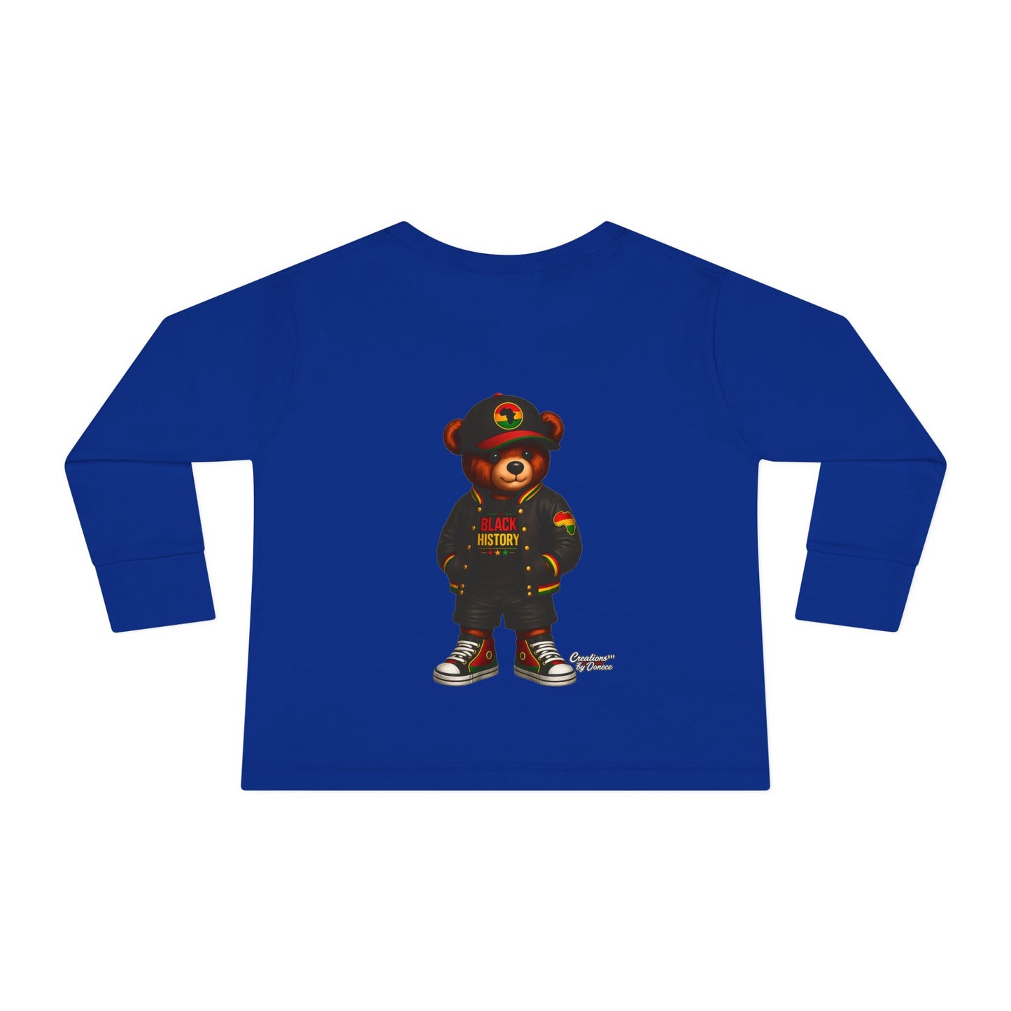 Cool Teddy Bear Toddler Long Sleeve Tee — Urban Streetwear Kids Shirt