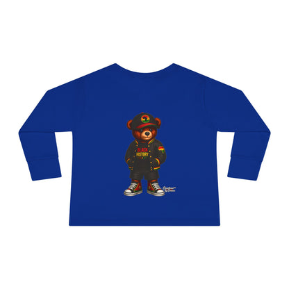 Cool Teddy Bear Toddler Long Sleeve Tee — Urban Streetwear Kids Shirt