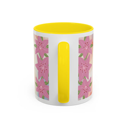 Mom Acronym Coffee Mug — "MOM: Magical • One-of-a-Kind • Motivator" Floral Accent