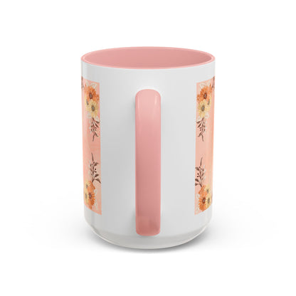 Mom Floral Accent Coffee Mug – Pink Butterfly Mother's Day Gift (11/15oz)