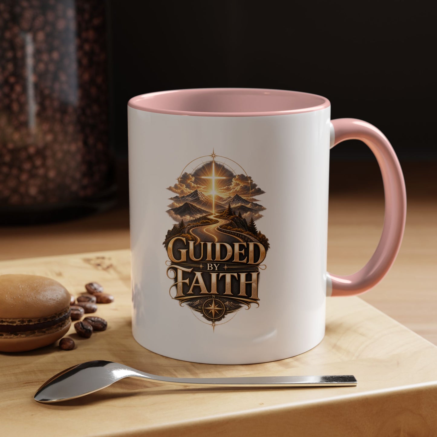 Guided by Faith Coffee Mug — Inspirational Christian Accent Mug (11/15oz)