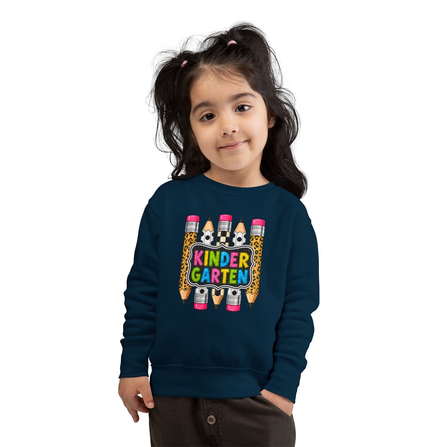 KinderGarten Leopard Pencil Toddler Sweatshirt