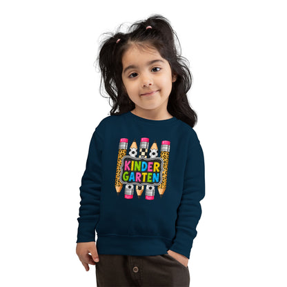 KinderGarten Leopard Pencil Toddler Sweatshirt