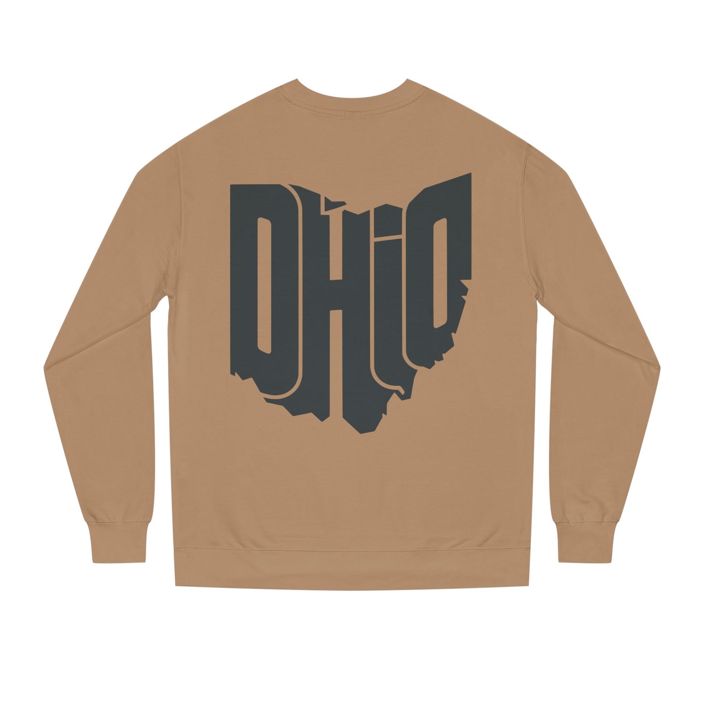 Ohio State Outline Crewneck Sweatshirt — Bold 'OHIO' Map Graphic