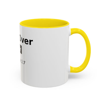 Faith Over Fear Coffee Mug — 2 Timothy 1:7 Inspirational Accent Mug
