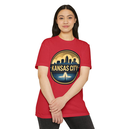 Kansas City Skyline T-Shirt — Retro Fountain Cityscape Tee
