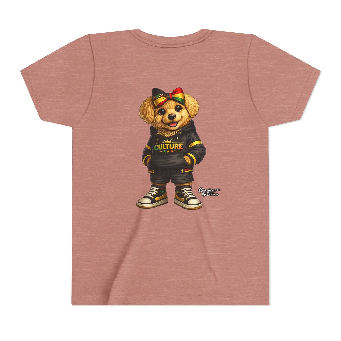 Youth Tee — Cute Rasta Bear "Culture" Graphic Kids T-Shirt