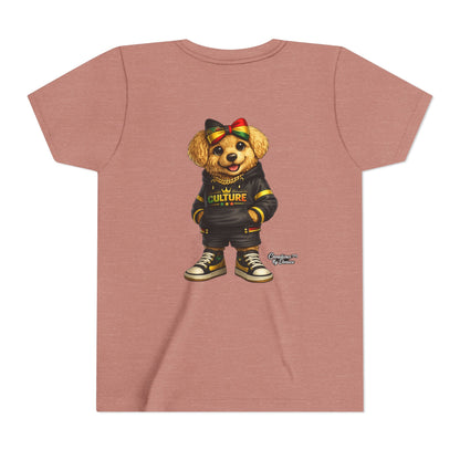 Youth Tee — Cute Rasta Bear "Culture" Graphic Kids T-Shirt