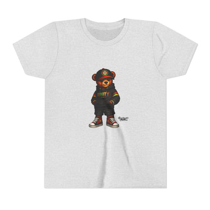 Youth T‑Shirt — Cool Bear Graphic Tee with 'UNITY' Hoodie Design