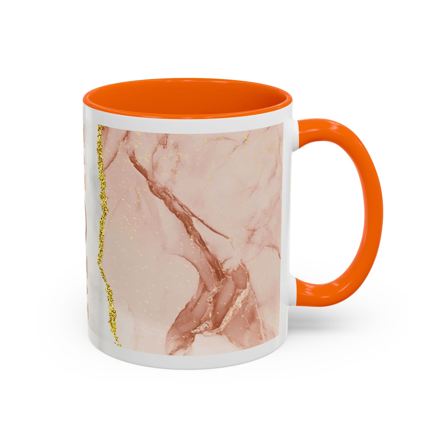 Mom Marble Accent Coffee Mug — Rose Gold & Gold Vein 11/15oz Gift