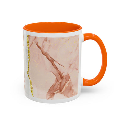 Mom Marble Accent Coffee Mug — Rose Gold & Gold Vein 11/15oz Gift