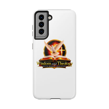 Wisdom and Theology Tough Phone Case — Christian Dove & Cross Design