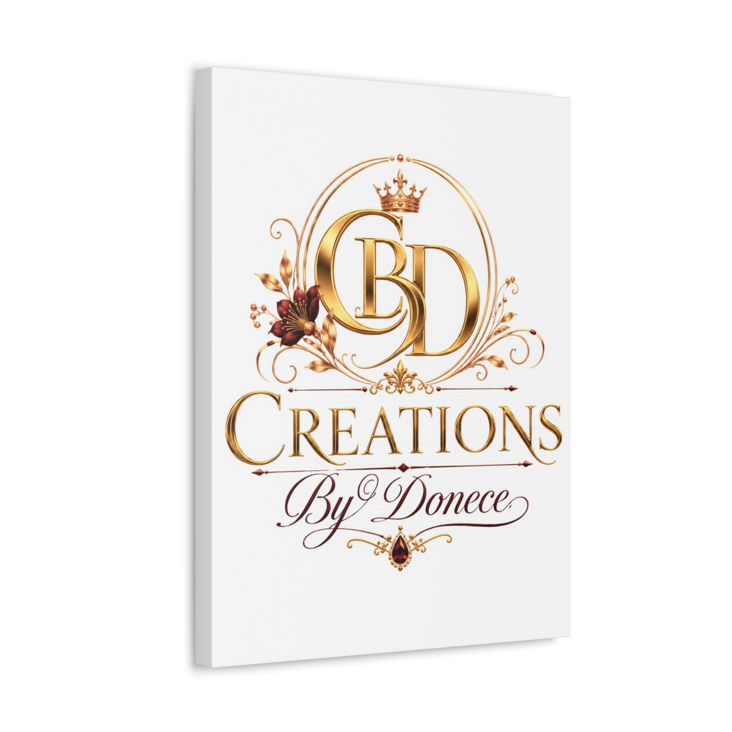 Canvas Wall Art – 'CBD Creations By Donece' Gold Logo Stretched Canvas