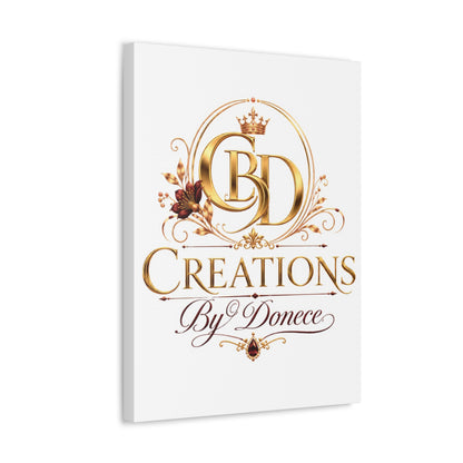 Canvas Wall Art – 'CBD Creations By Donece' Gold Logo Stretched Canvas
