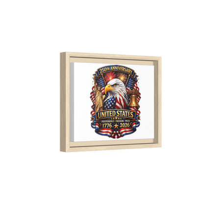 250th Anniversary United States Framed Canvas - Patriotic Eagle 1776–2026
