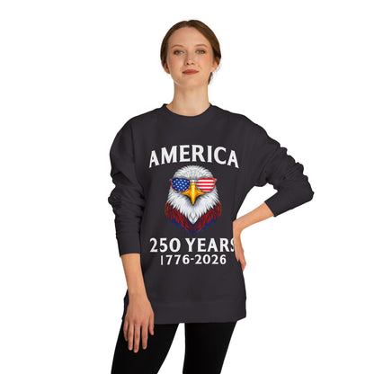 America 250 Years Sweatshirt — 1776–2026 Patriotic Eagle Crewneck