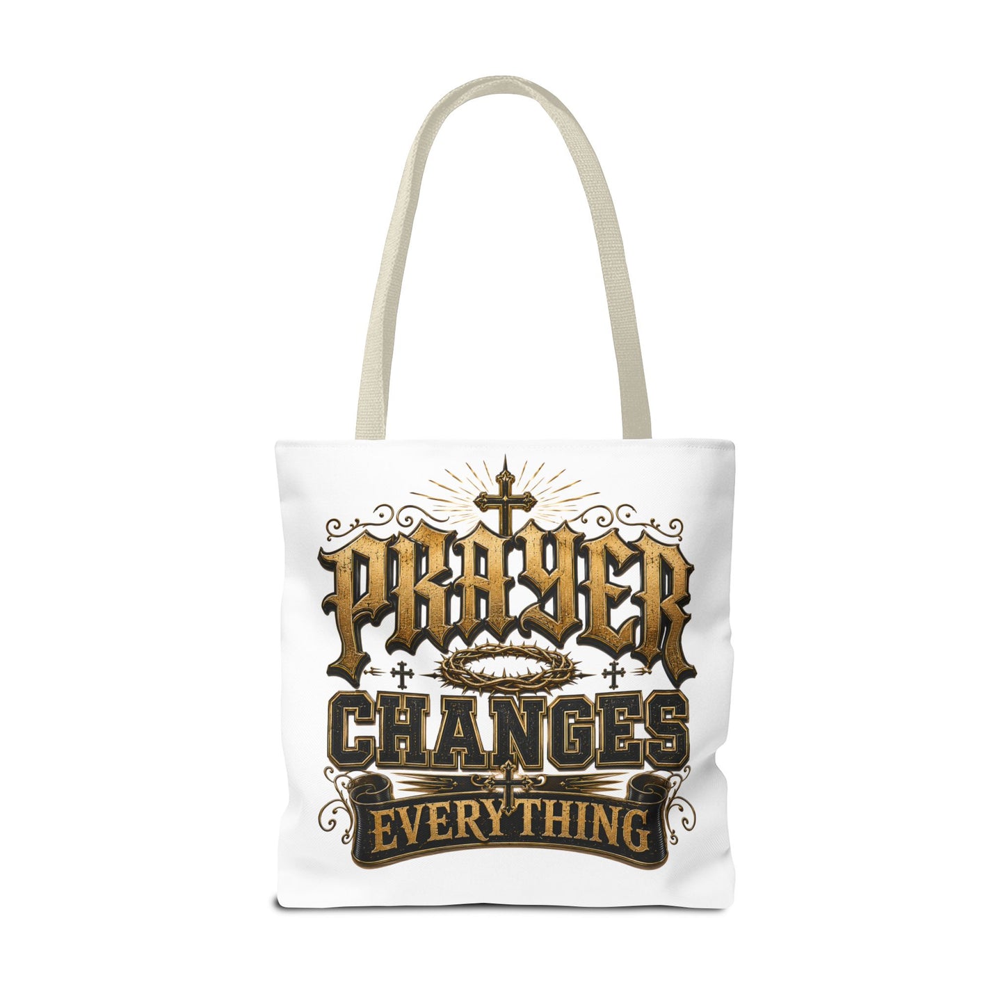 Prayer Changes Everything Tote Bag - Inspirational Christian Canvas Tote