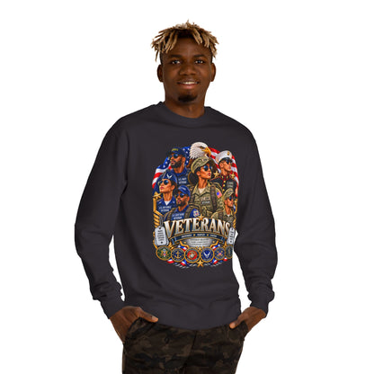 Veterans Tribute Sweatshirt — Patriotic Military Veteran Crewneck