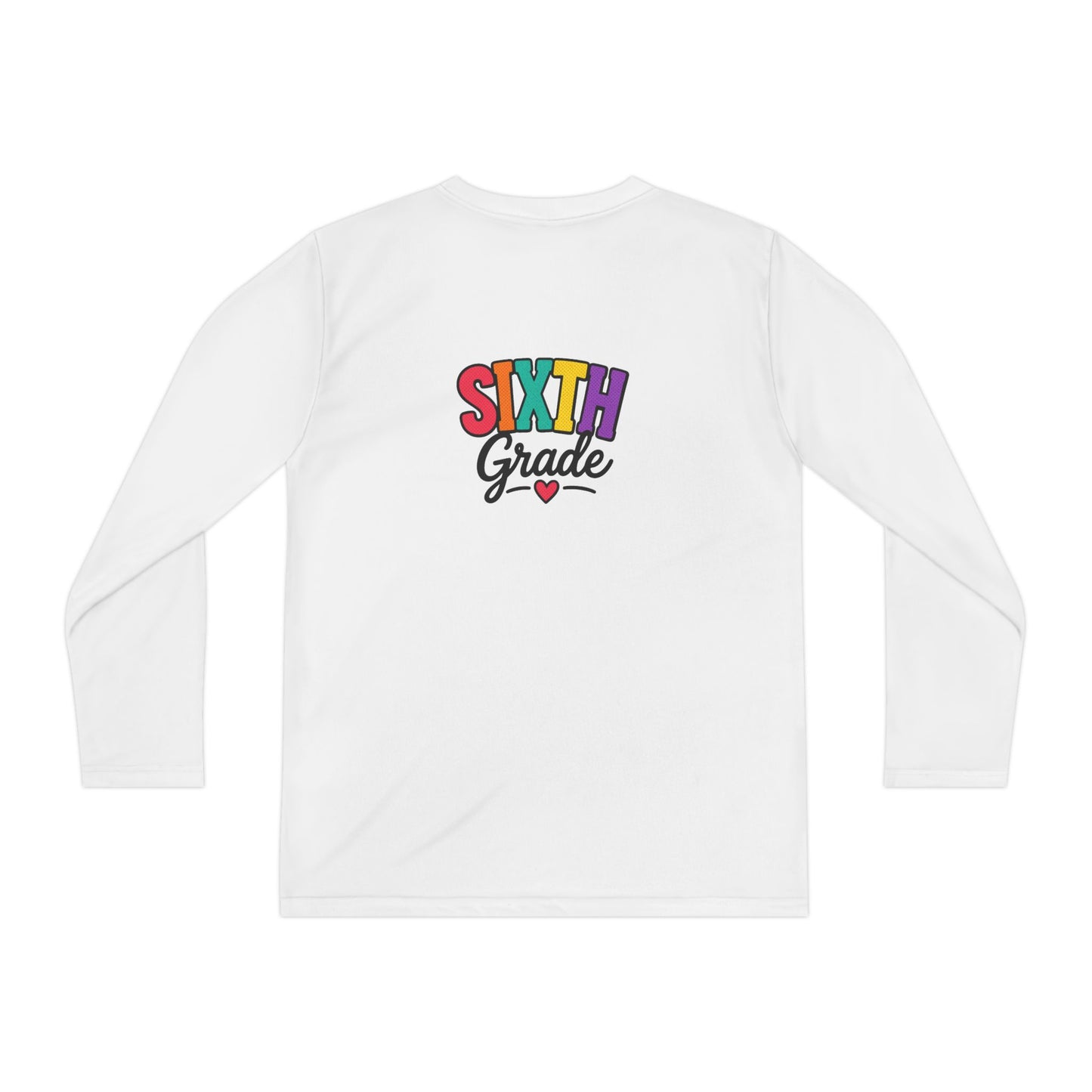 Sixth Grade Youth Long Sleeve Tee - Colorful Back-to-School Shirt