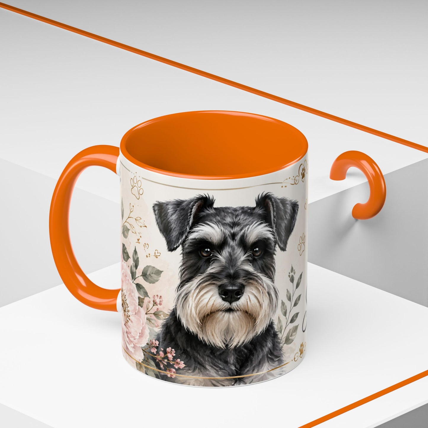 Miniature Schnauzer Coffee Mug — "Life Is Better With a Miniature Schnauzer" Accent Ceramic Mug