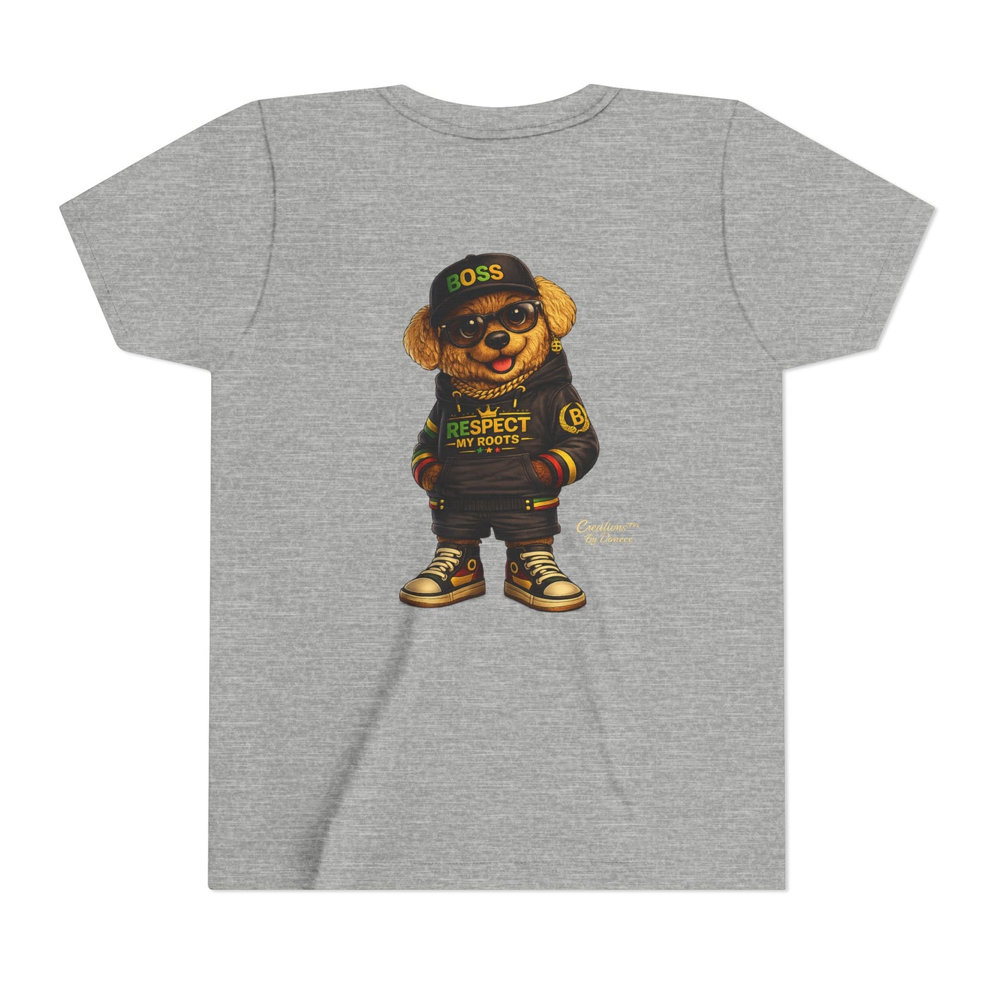 Kids Graphic Tee - 'Respect the Hustle' Teddy Bear Streetwear