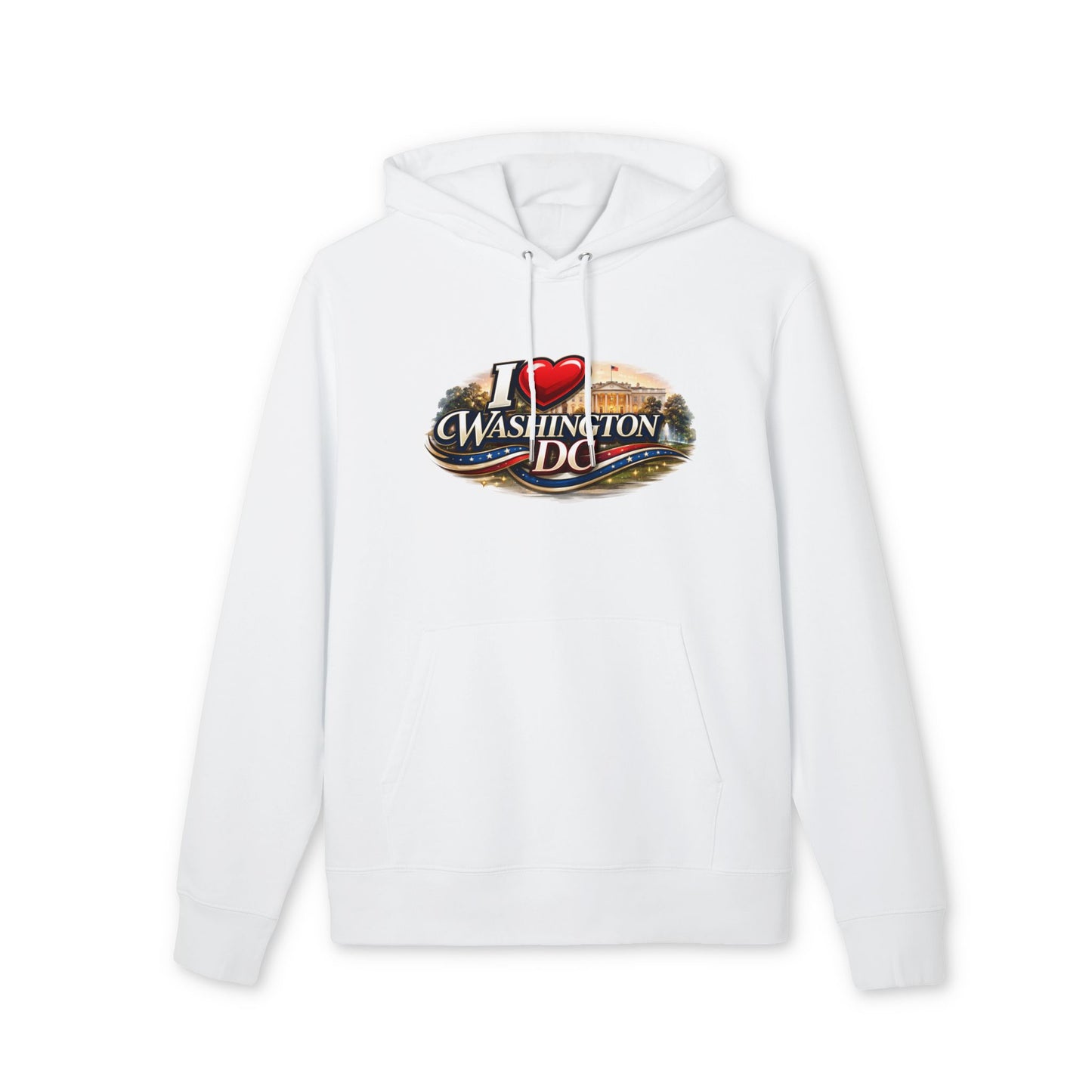 Washington DC Hoodie - "I  Washington DC" Tourist Sweatshirt, Capital Landmark Travel Souvenir