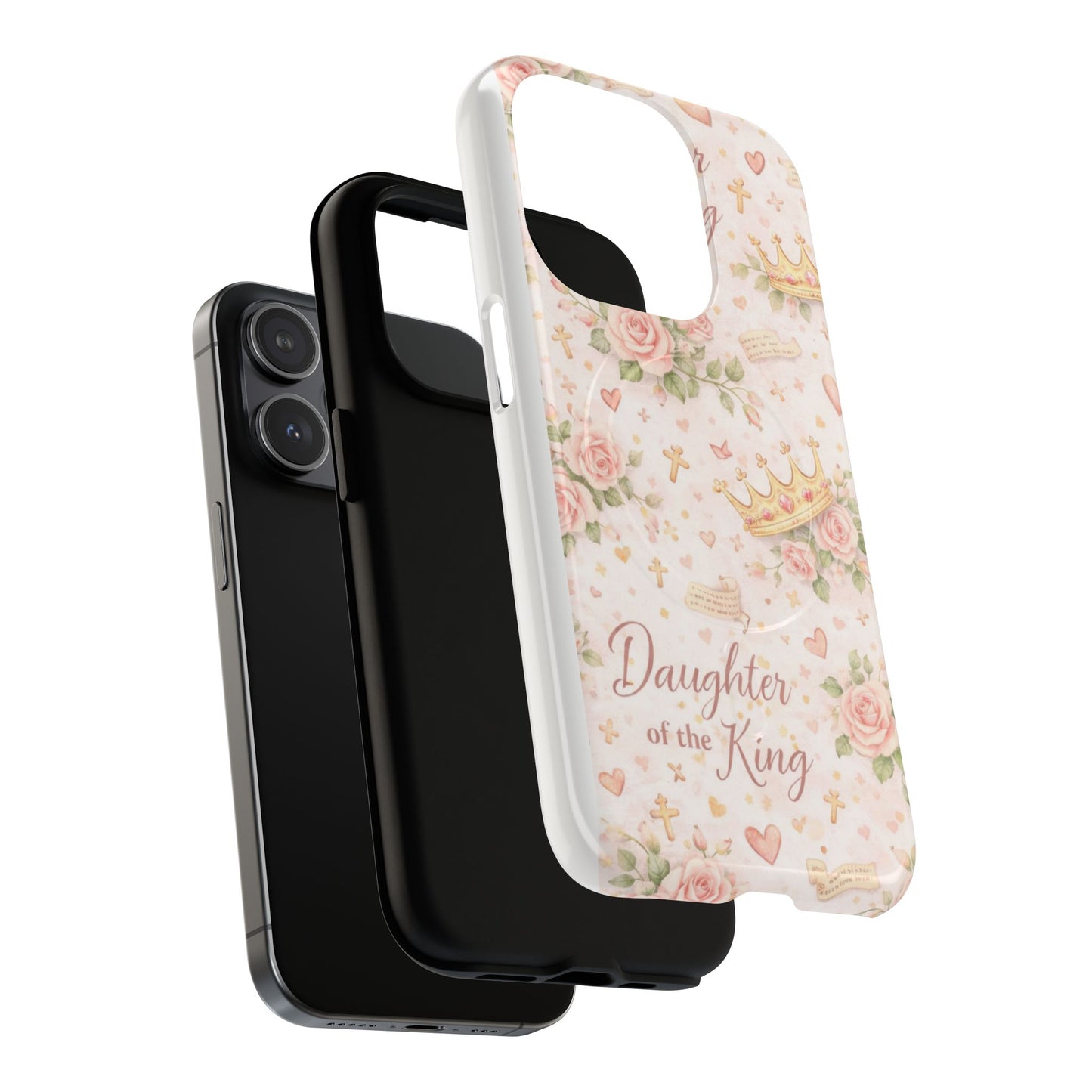 Daughter of the King Floral Phone Case — Tough Magnetic Protective Cover