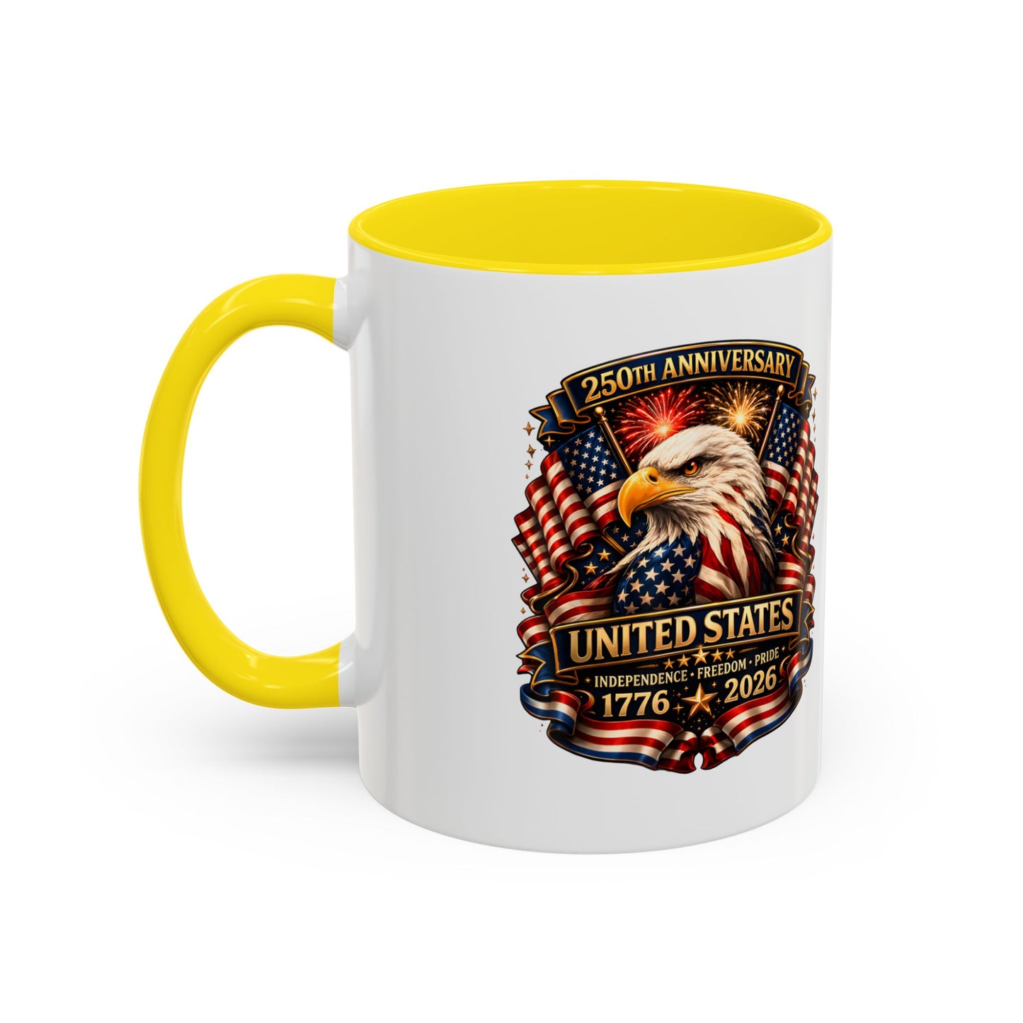 Patriotic Eagle Coffee Mug - United States 250th Anniversary 1776-2026