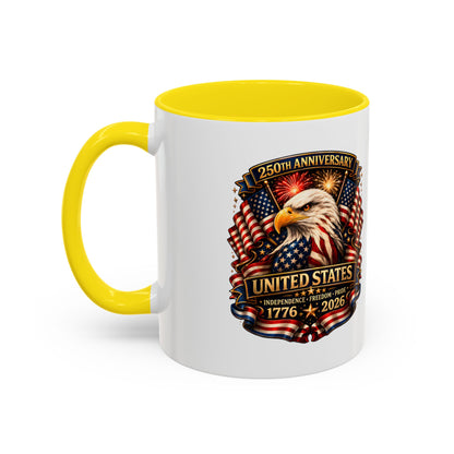 Patriotic Eagle Coffee Mug - United States 250th Anniversary 1776-2026