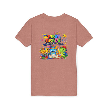 First Grade Youth T‑Shirt – "First Grade Ready to Rule" Cute Back-to-School Tee
