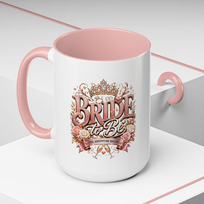 Bride to Be Coffee Mug — Floral Bridal Accent Mug (11/15oz)