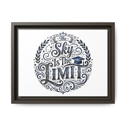 The Sky Is The Limit Framed Canvas — Inspirational Graduation Wall Art
