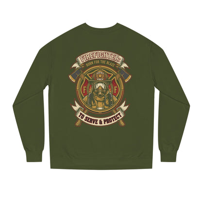 Firefighter Crest Crewneck Sweatshirt — 'To Serve & Protect' Tribute