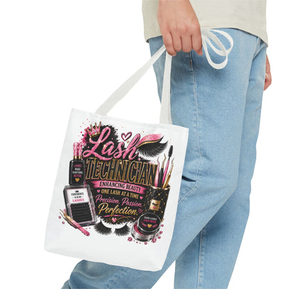 Lash Technician Tote Bag — Glam Beauty Artist Gift, ‘Lash Technician: Enhancing Beauty’ Design