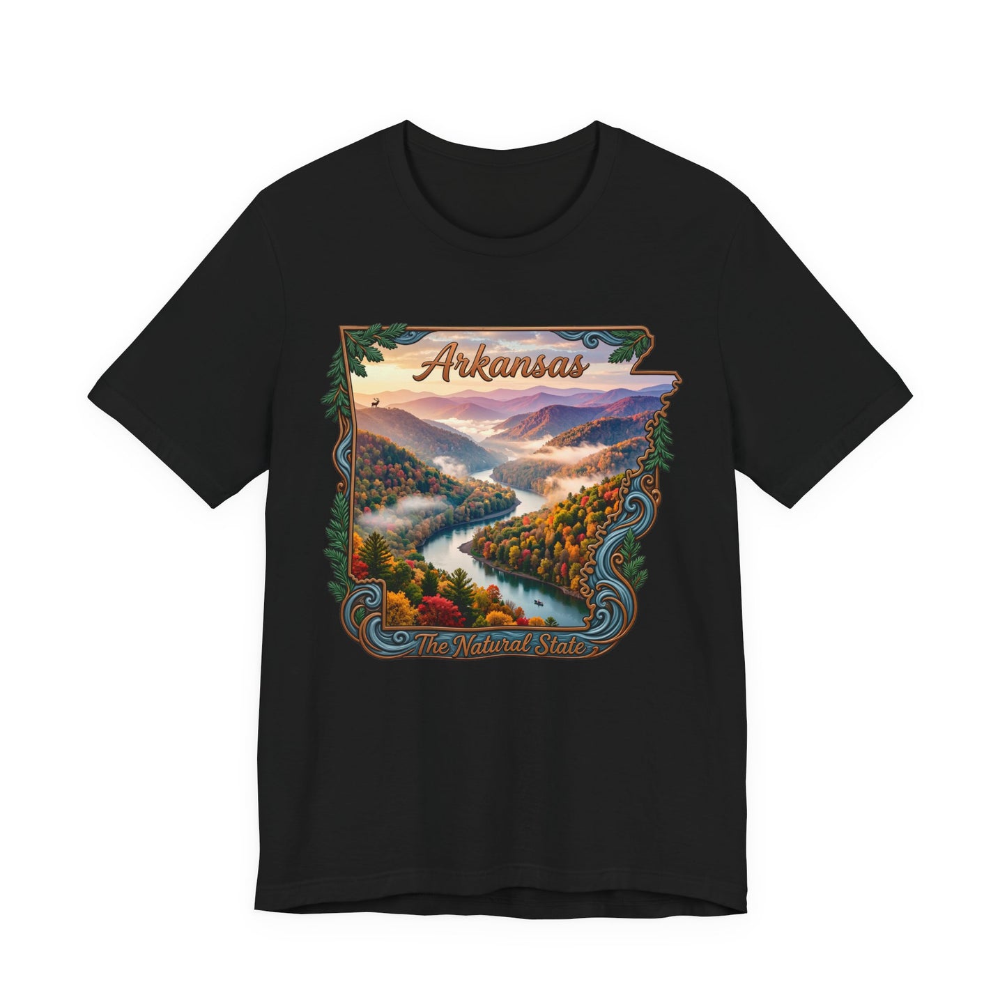 Arkansas Scenic River Tee — The Natural State Retro Landscape T-Shirt