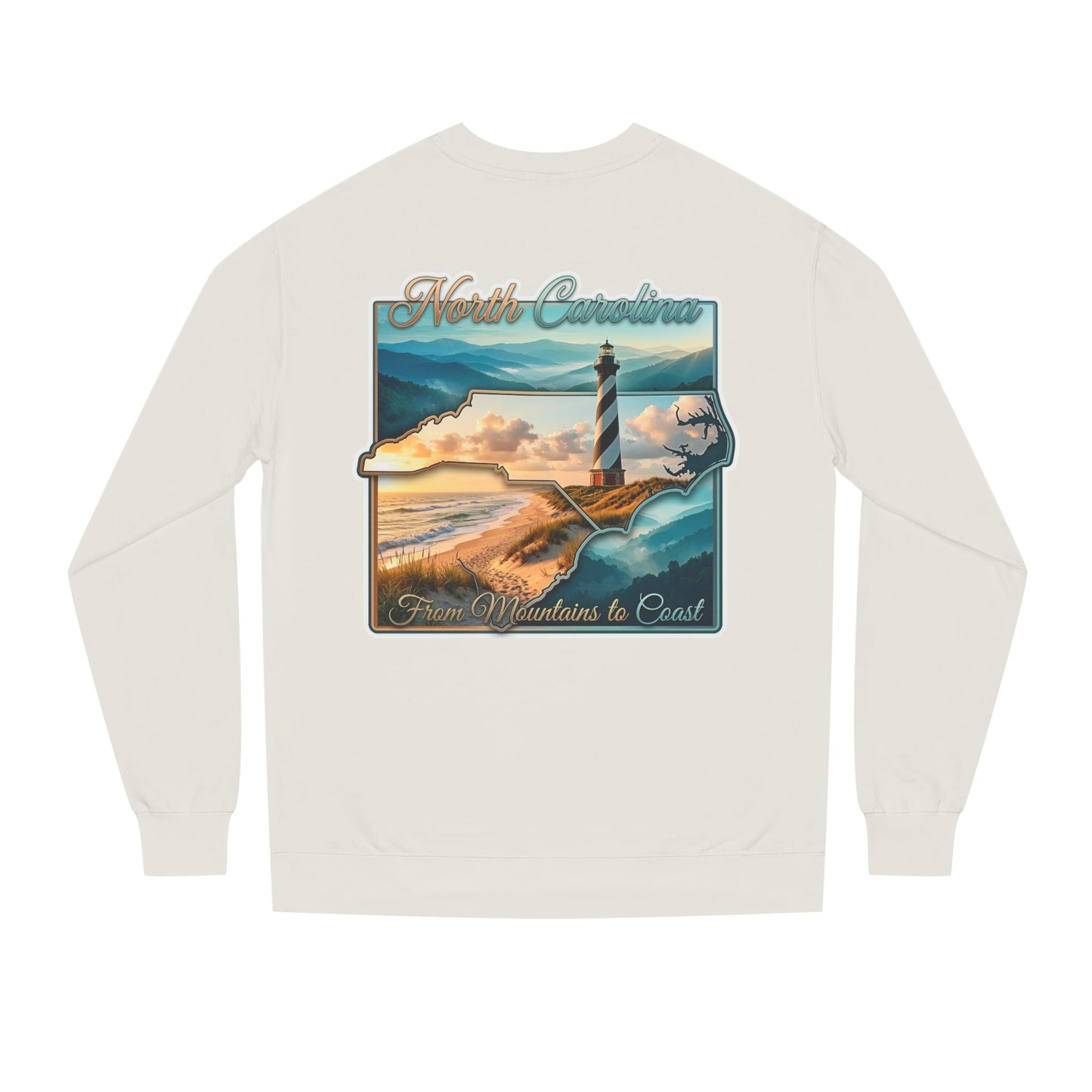 North Carolina Lighthouse Sweatshirt — From Mountains to Coast Scenic Crewneck